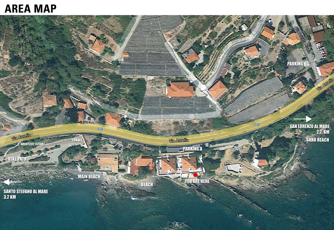 Seaside Holiday Apartment - Unique Location Cipressa Ngoại thất bức ảnh